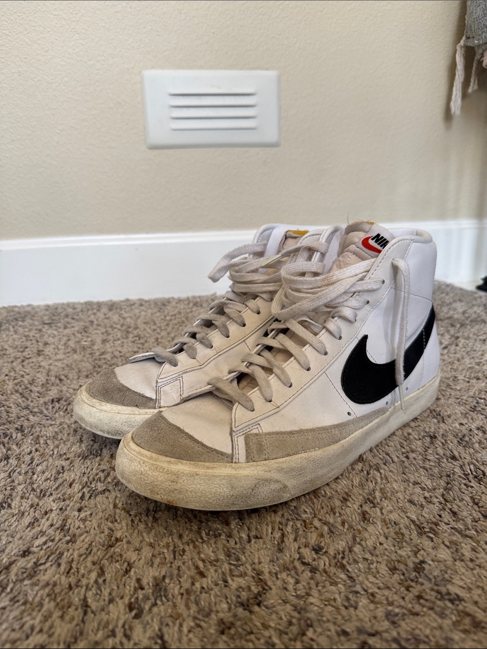 Nike Mid-Top Sneakers in White and Black